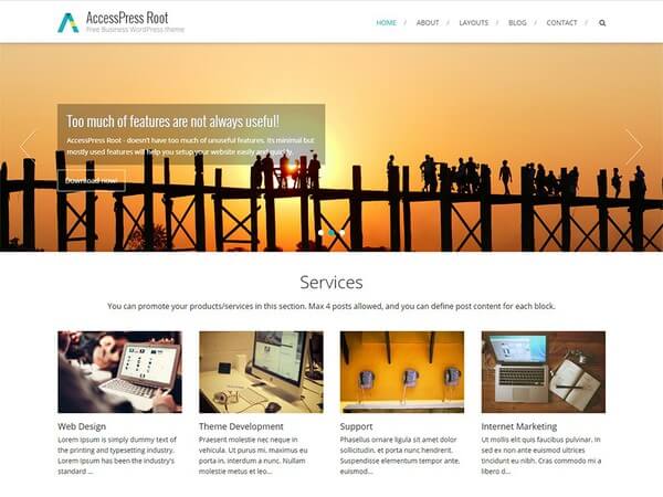 AccessPress Root is another simple, dynamic and functional theme from AccessPress Themes.