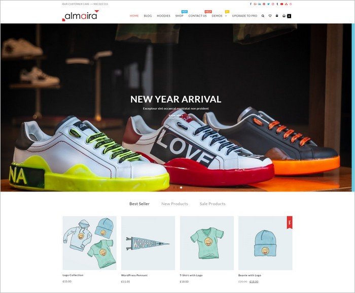 Almaira Shop is a WooCommerce theme from ThemeHunk.