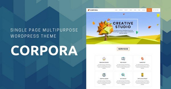 Corpora - A Multipurpose Beginner WordPress Theme.