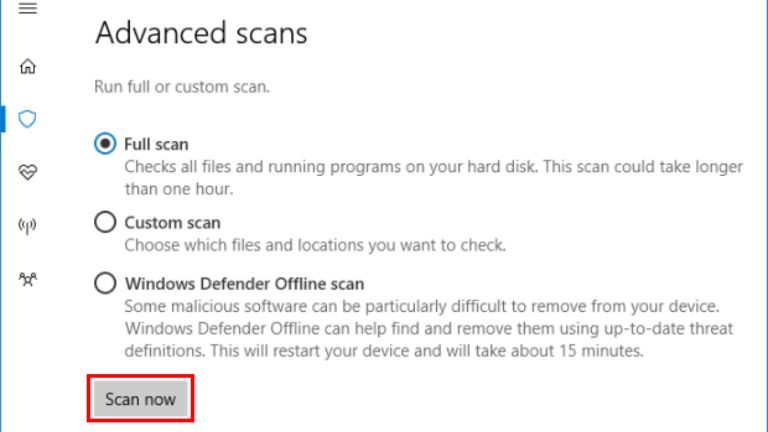 Run a Full System Scan with an Antivirus or Anti-Malware Program