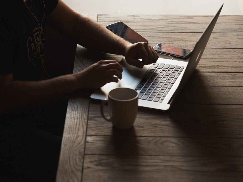 Laptop on the desk