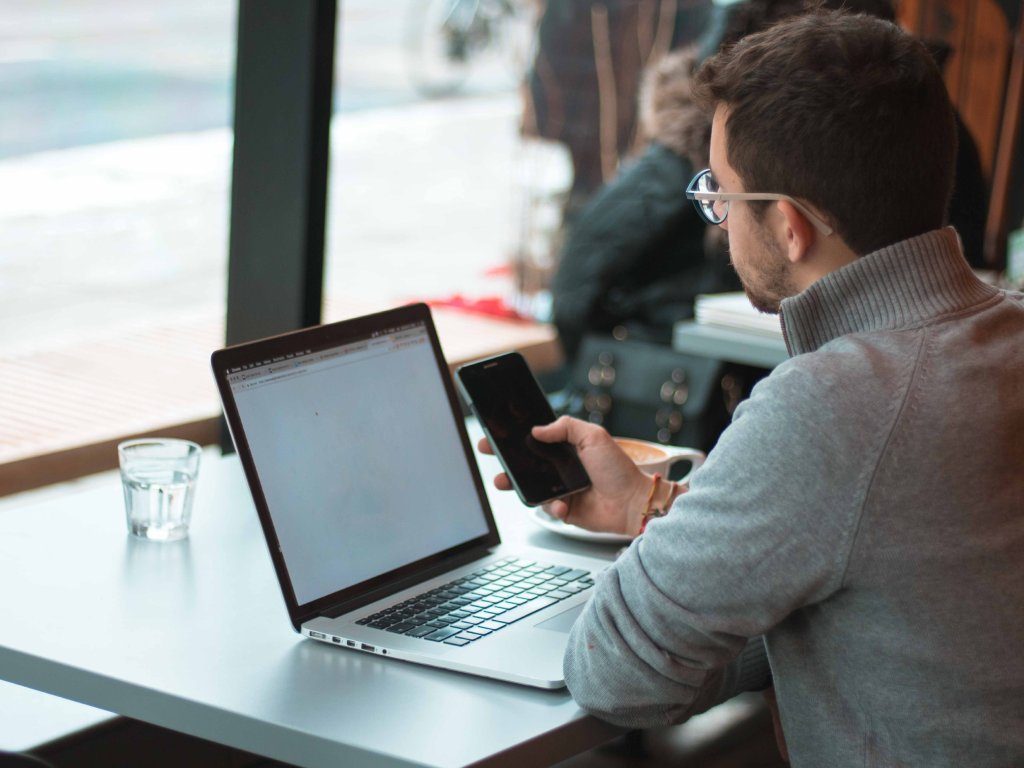 Man with laptop