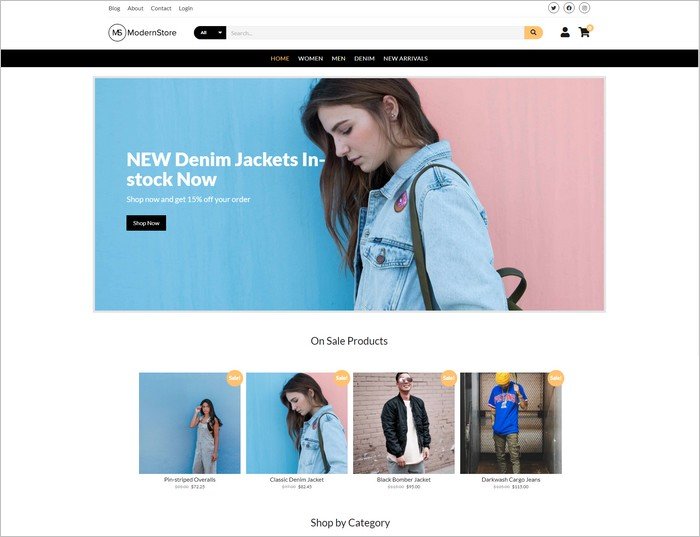 Modern Store is a free eCommerce WordPress from Compete Themes.