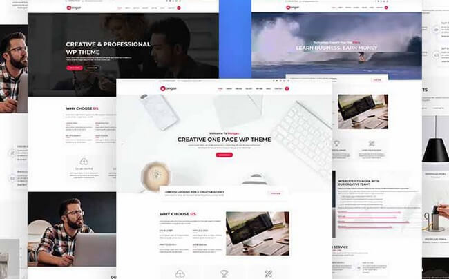 Monger is a stylish One Page WordPress theme.