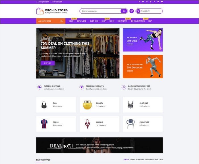 Orchid Store is a free WooCommerce WordPress theme from themebeez.