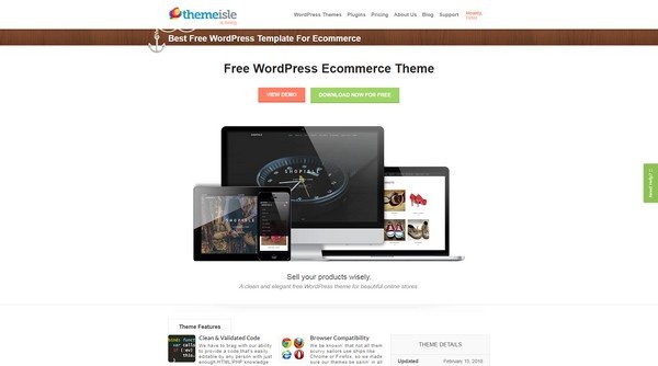 ShopIsle is one of the most preferred and an elegant free WordPress theme..