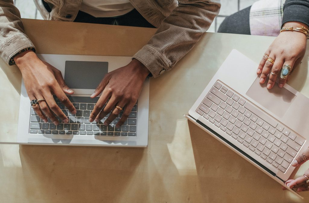 Women with laptops