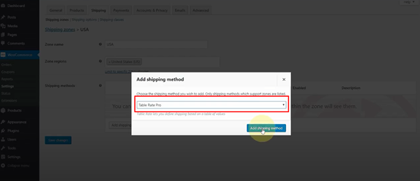 Add shipping method