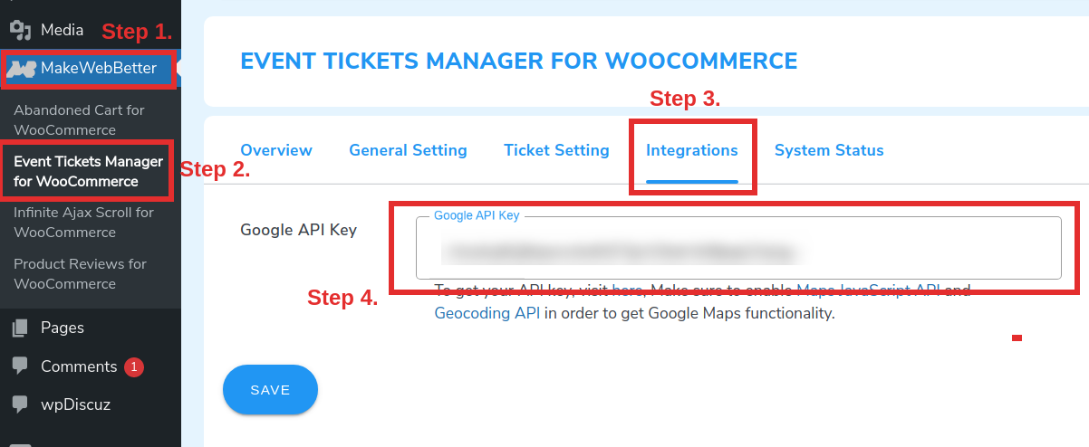 Configuring the ticket settings part 2