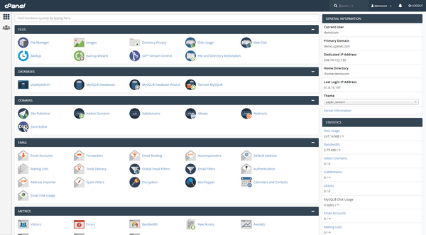 The user interface of the control panel is very simple and easy.