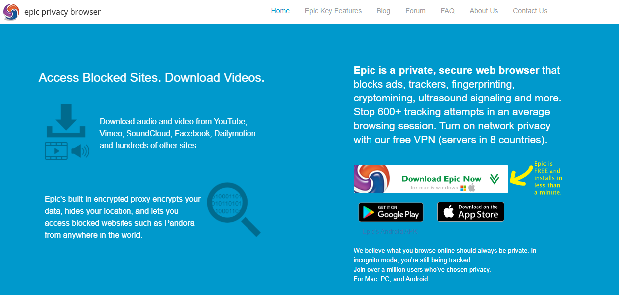 Epic Privacy Browser