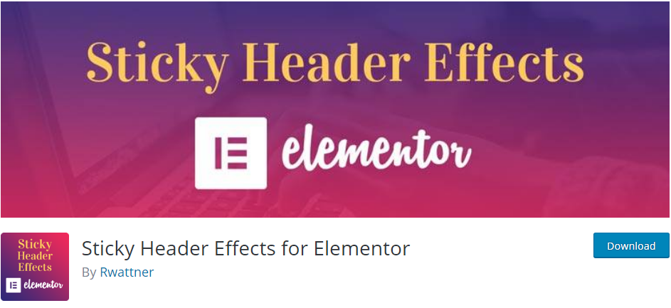 Sticky Header Effects for Elementor