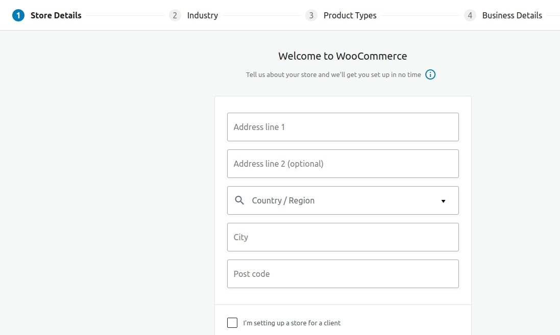 Store details on WooCommerce