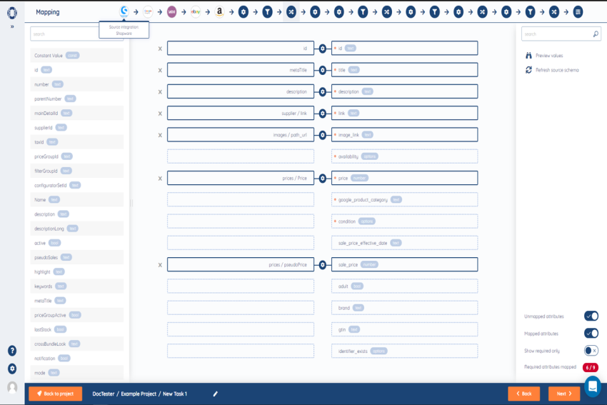 SyncSpider dashboard