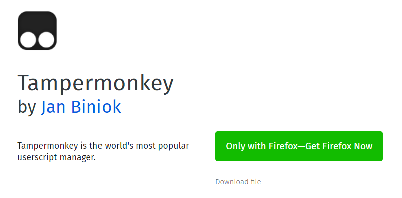 Tampermonkey extension