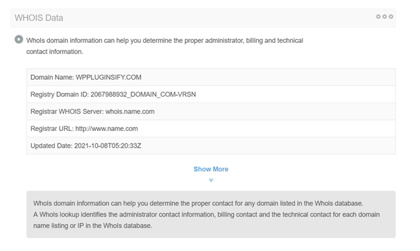 WHOIS Data