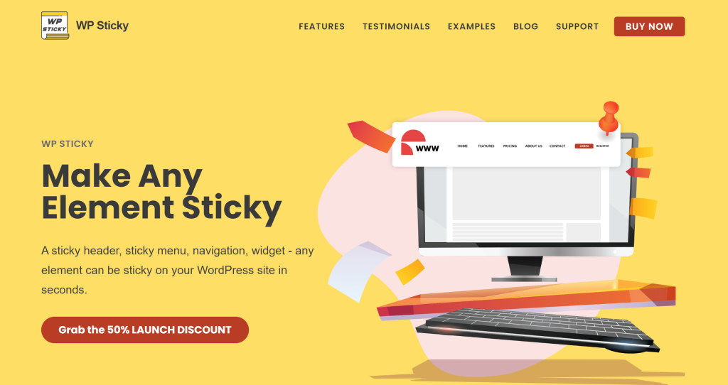 WP Sticky landing page