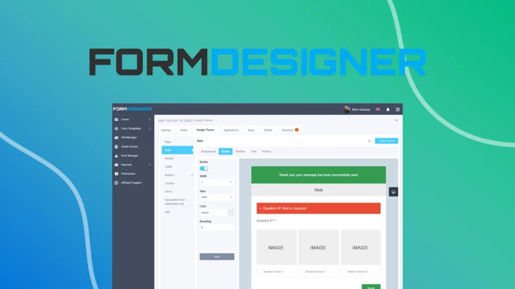 FormDesigner landing page